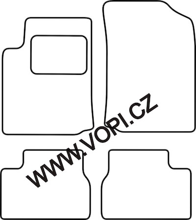 Textil-Autoteppiche Citroen C3 03/2002 - 11/2009 Autofit (824)